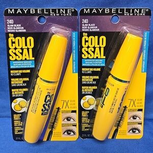 2pc Lot Maybelline #240 Glam Black The Colossal Volume Waterproof Mascara